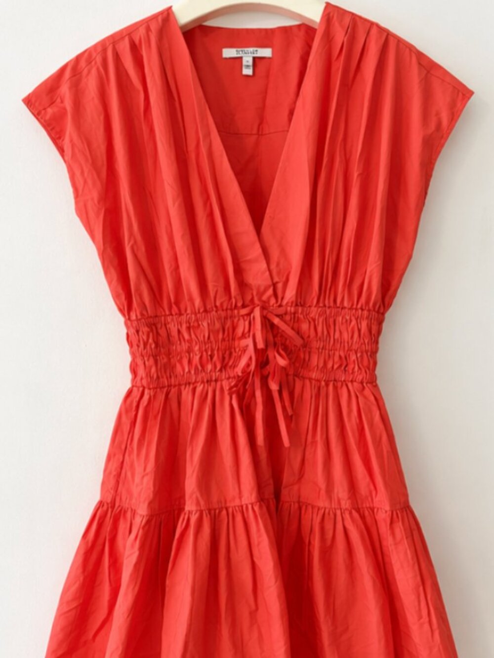DEREK LAM 10 CROSBY Cotton Poplin Dress – Coral – Size 10